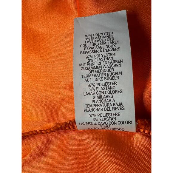 NWT PrettyLittleThing Neon Orange Satin Crop Top- Size US 4 / UK 8 - Picture 15 of 15